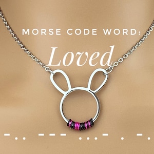 Collier lapin code Morse image 1