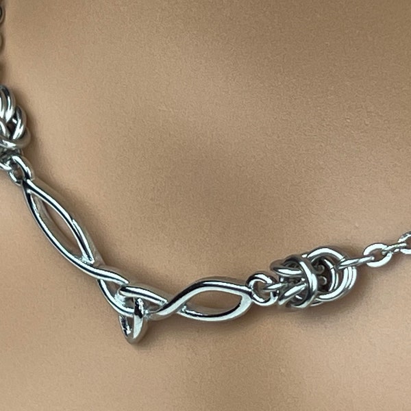 Day Collar, Celtic Knot with Chainmail accents