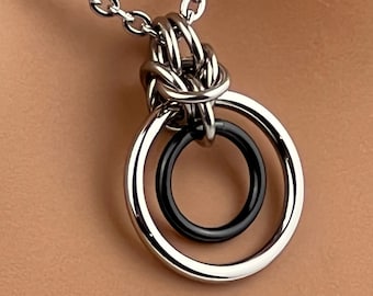 Sub Collar O Ring Necklace, Personalized Pendant and Color Jewelry, Locking Options 24-7 Wear