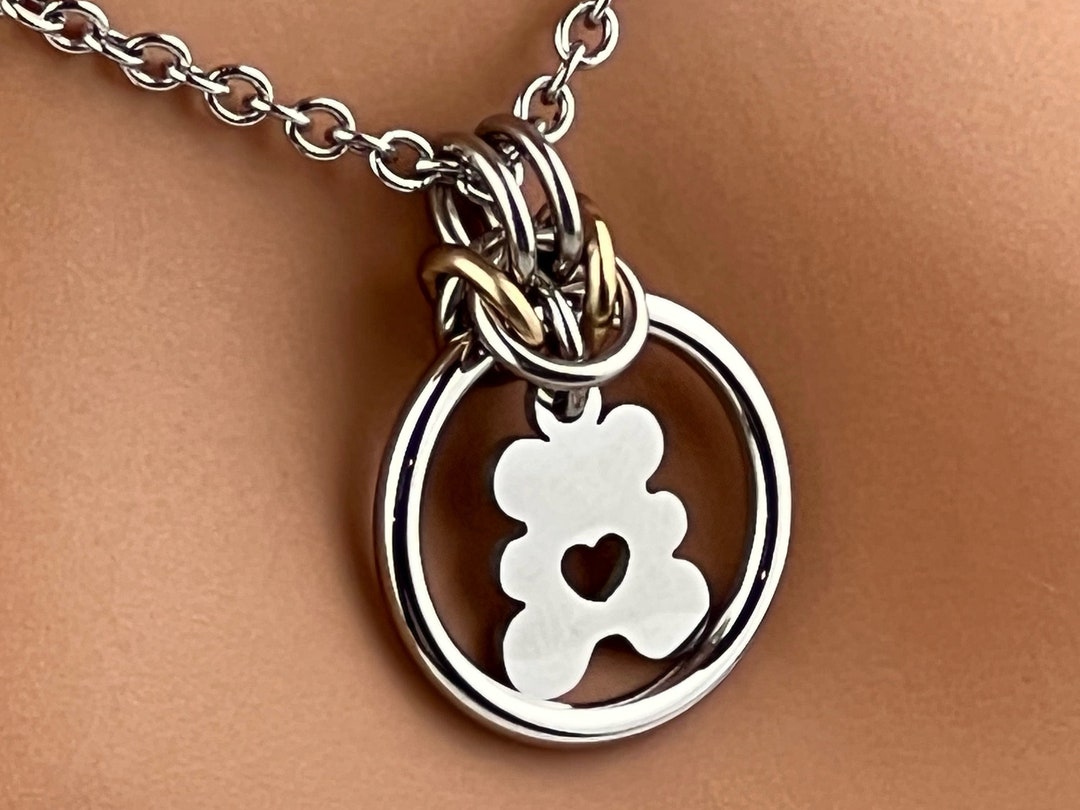 O Ring Collar Teddy Bear Heart Necklace Ddlg Collar Locking Etsy