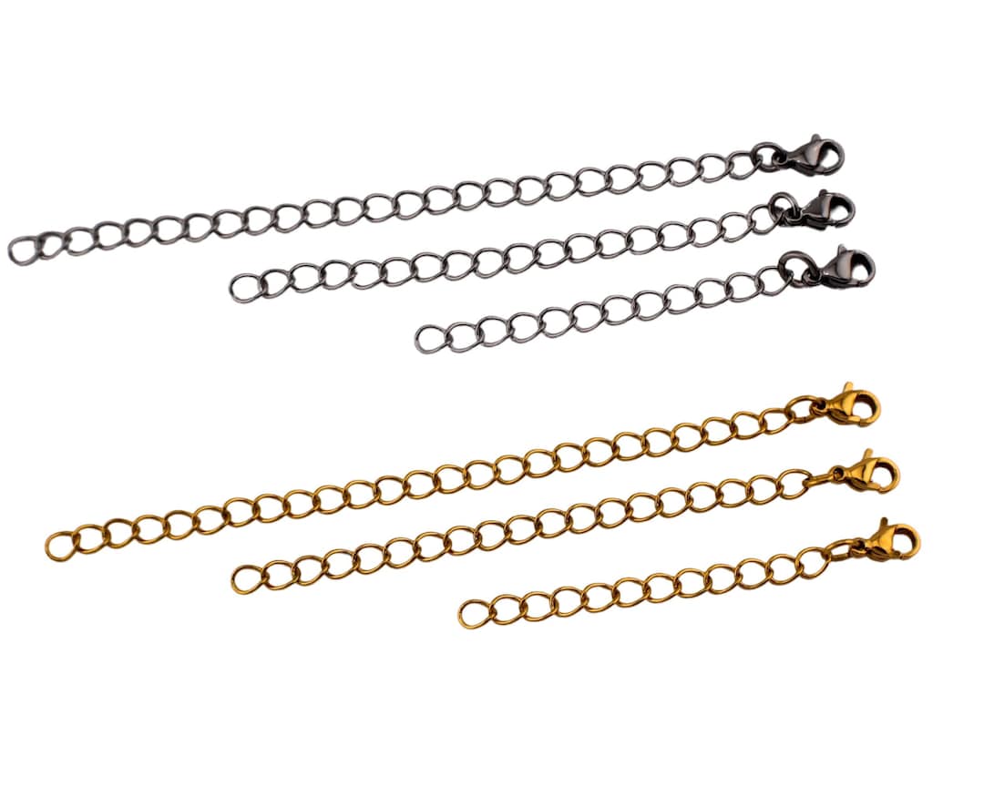 Necklace Extender 3pack Choice of Silver Extenders Rose Gold Necklace