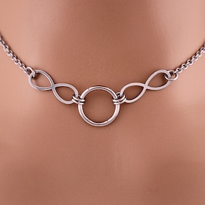 Infinity Necklace Submissive Collar O Ring Choker