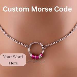 Day Collar, Morse Code Necklace