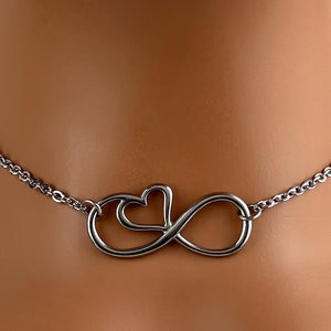 Infinity-Halsband, diskretes Tageshalsband, unverlierbare Halsbänder Bild 1