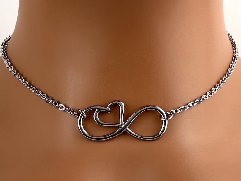 Infinity-Halsband, diskretes Tageshalsband, unverlierbare Halsbänder Bild 1