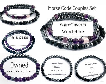 Bracelet code morse collier de soumission