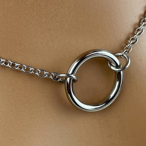 O Ring Submissive Collar, 24-7 Wear Locking Necklace