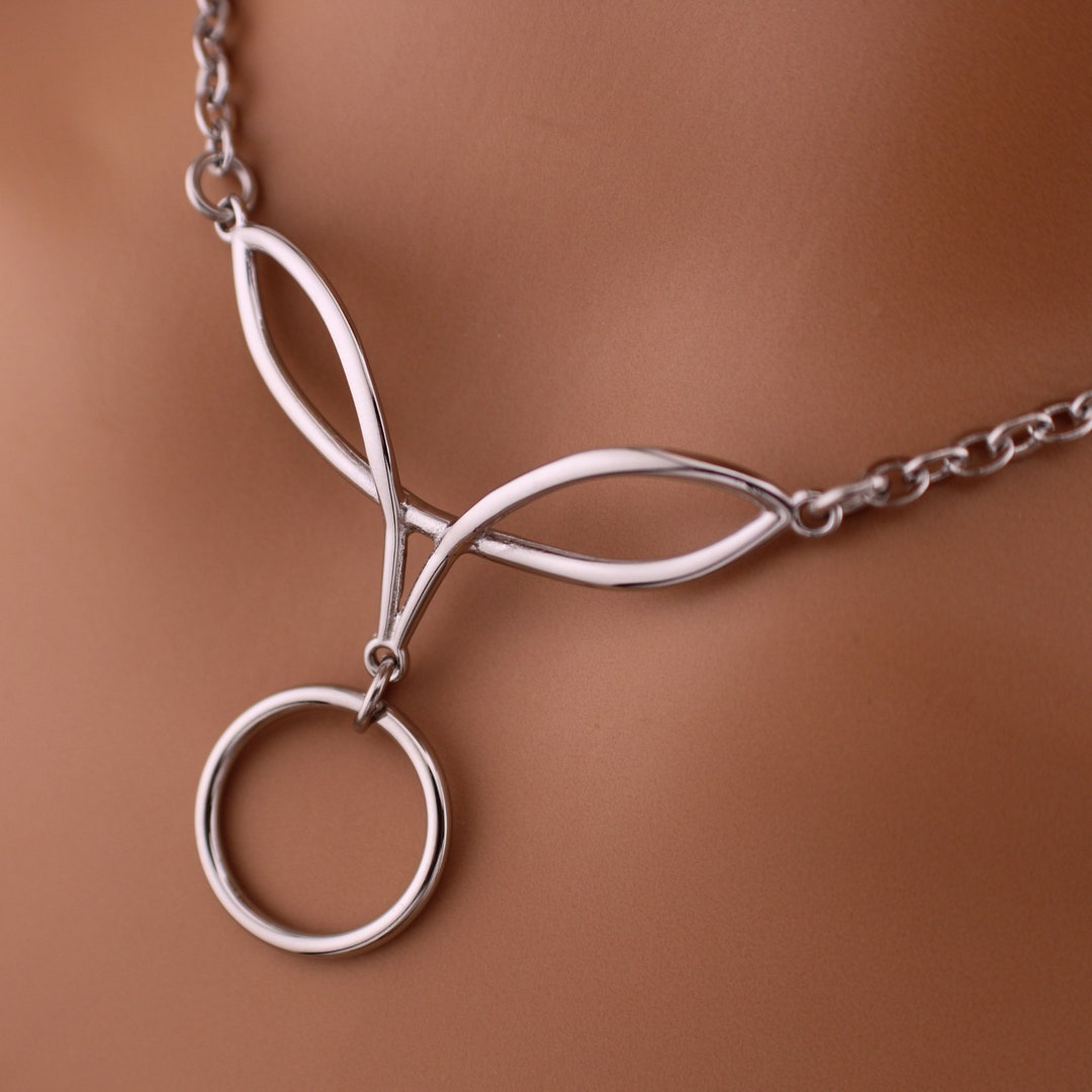 O Ring Collar Submissive Collar Celtic Locking Necklace Etsy