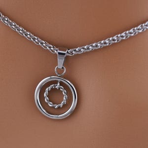 Diskrete Day Collar O Ring Halskette an Weizen Kette