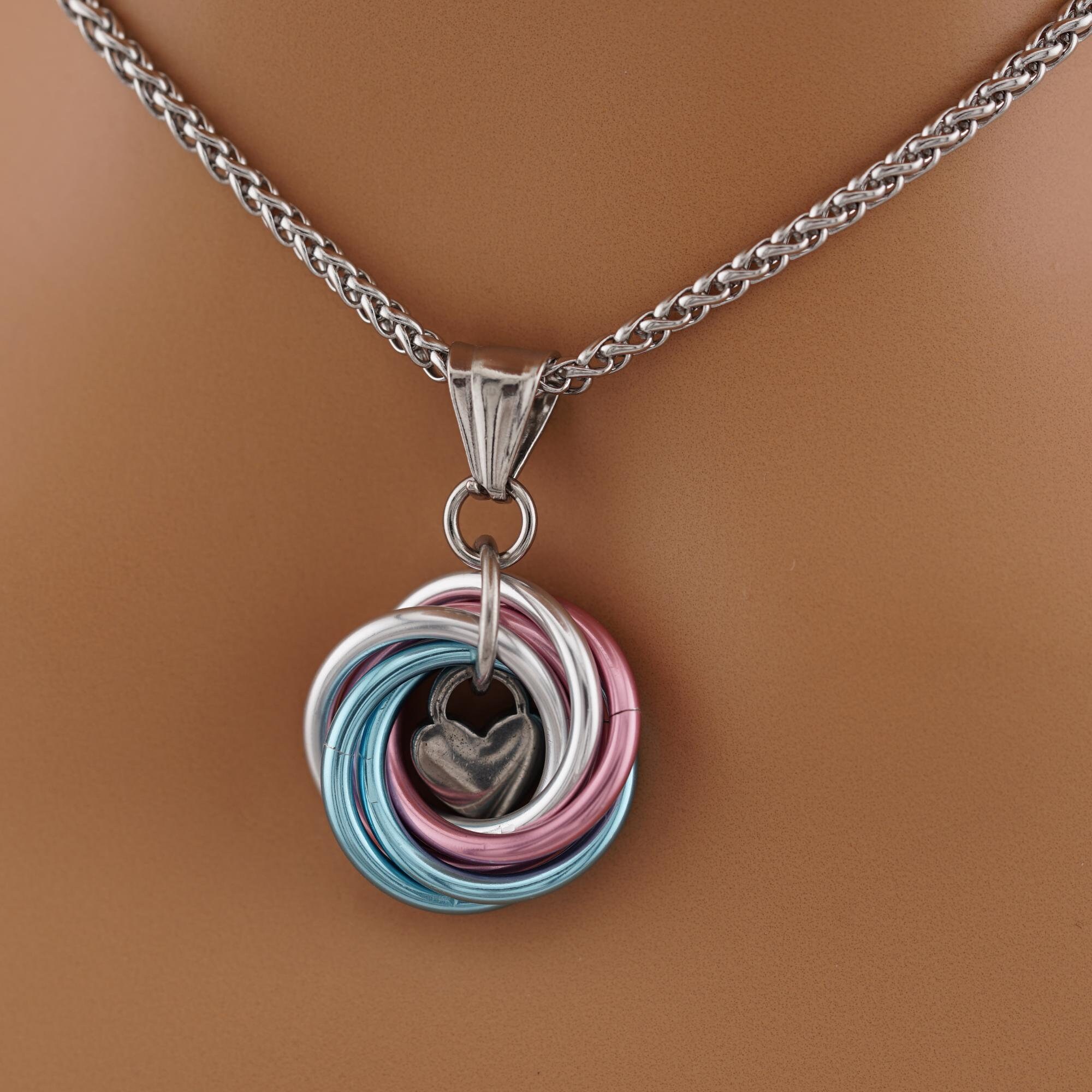 Transgender Pride Fidget Necklace