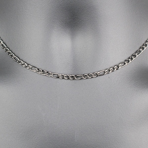 Figaro Chain Necklace: 4mm Link, Layering Style