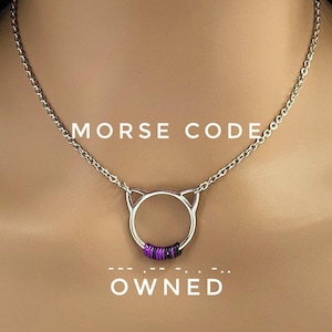 Kitten Morse Code Necklace
