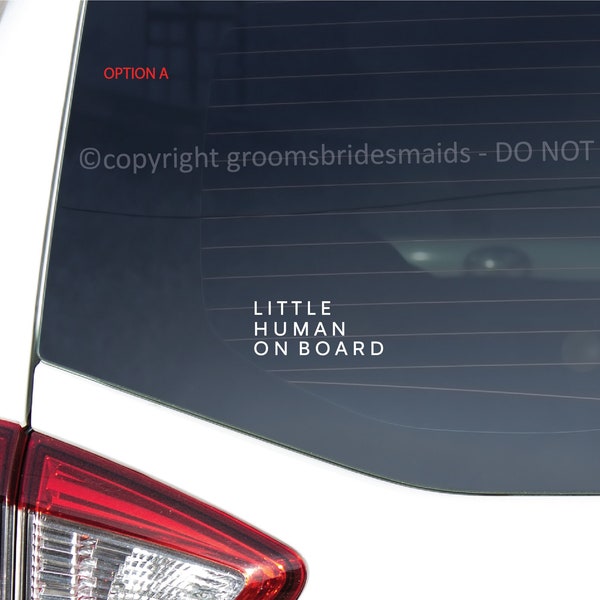 Little human on board Baby on board Car Decal Little one on board Little Person on board Vinyl Bumper sticker Vinyl Car Sticker Bumper Decal