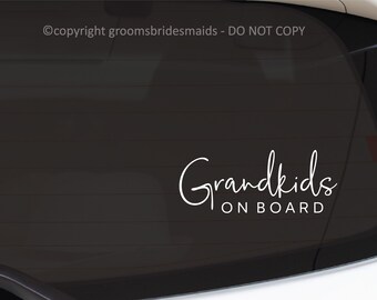 Baby On Board Car Sign, GRANDCHILDREN On Board Car Sign Grandchild On Board