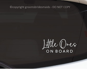 Baby on board Car Decal Children Vinyl Bumper sticker Little ones Car Sticker Children on board Bumper Decal Little Kids Baby Shower Gift