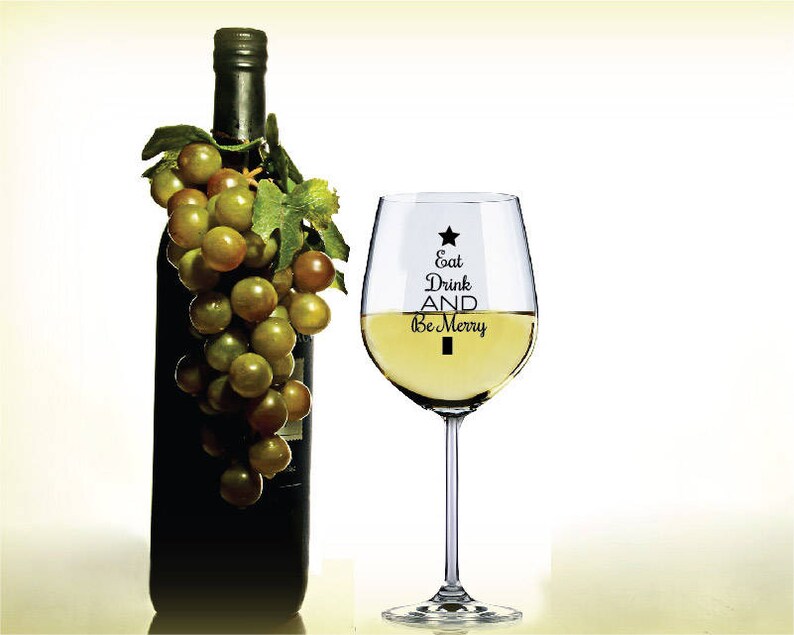 Christmas XMAS Decals Wine Glass Decal Stickers Christmas Etsy