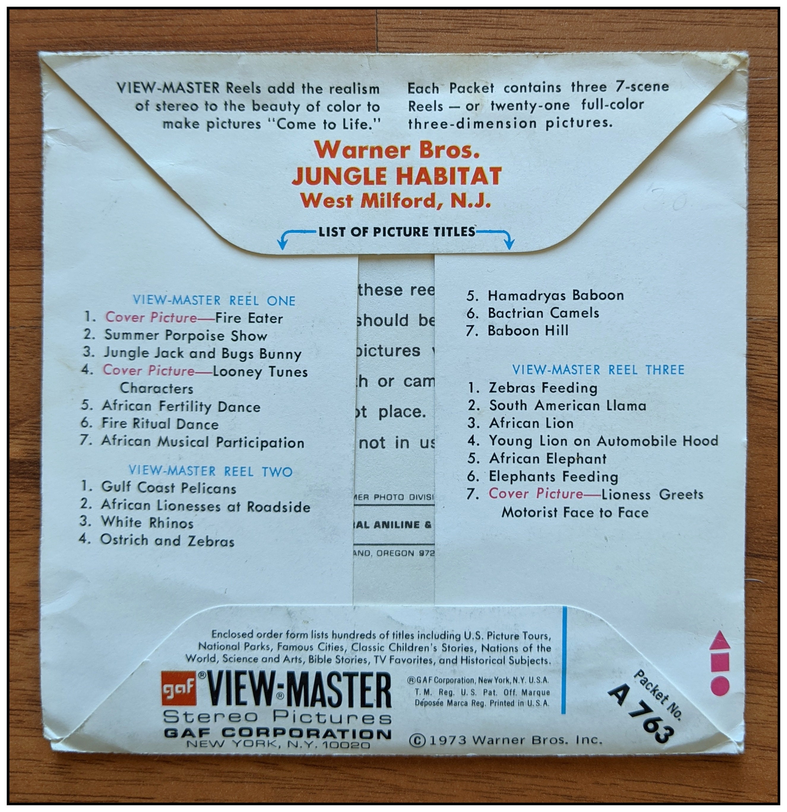 Jungle Habitat Safari Zoo West Milford NJ Warner Brothers Etsy