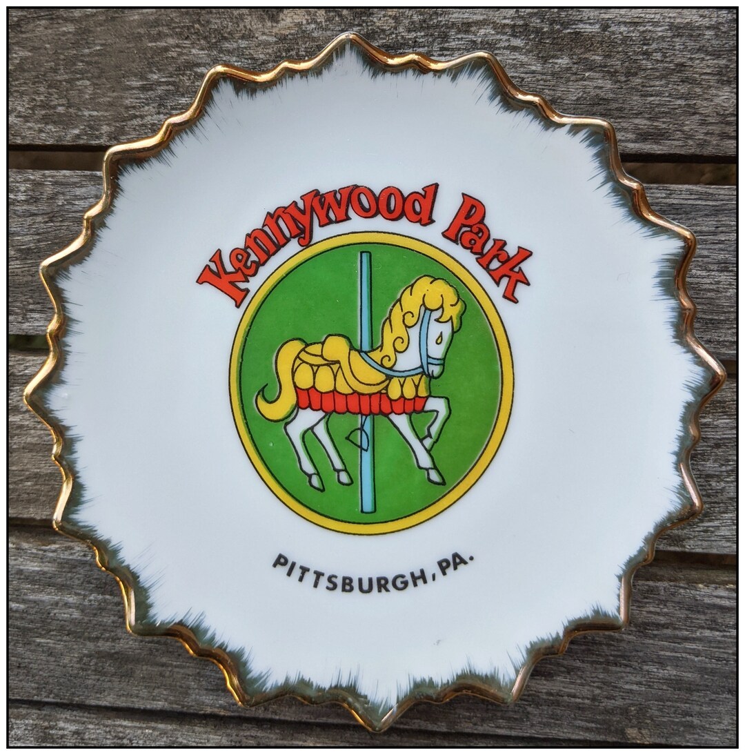 Vintage Kennywood Park Pittsburgh Pennsylvania Souvenir Plate Etsy