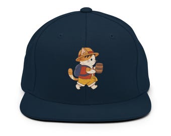 Cappello snapback a forma di gatto pirata ispirato agli anime