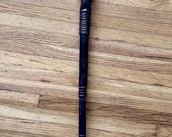 RARE Walking Stick Cane 3 African Men Hand-Carved Decorative Wood Art 40”