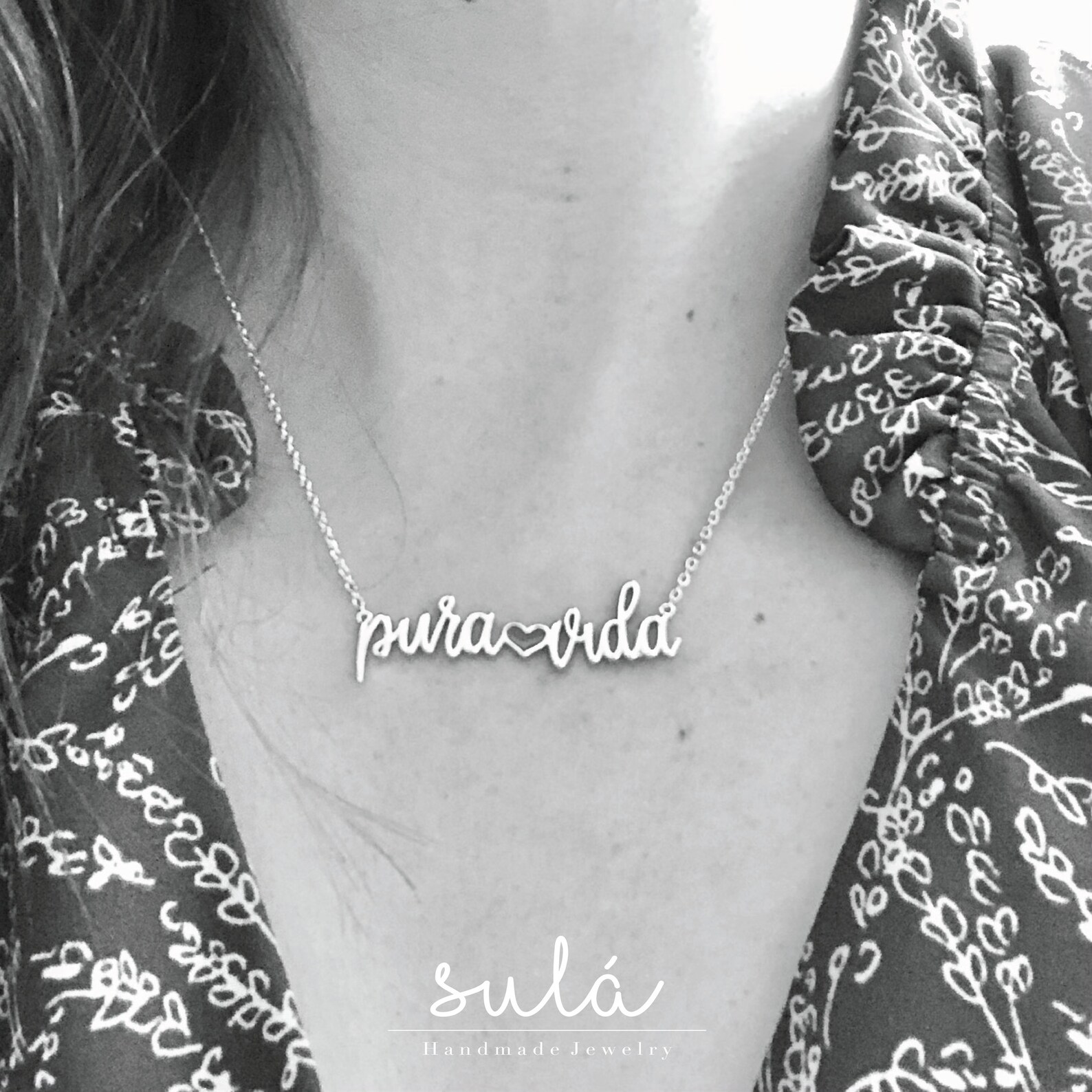 Pura Vida Necklace. Sterling Silver. Etsy