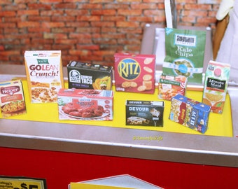 DOLLHOUSE FASHION DOLL MINIATURE FOOD GROCERY BOXES ACCESSORY LOT # 7