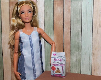 Fashion Doll/ Sized TORTILLA CHIPS 1:6 th scale diorama prop Playscale Packaging Mini Food, Pantry Filler