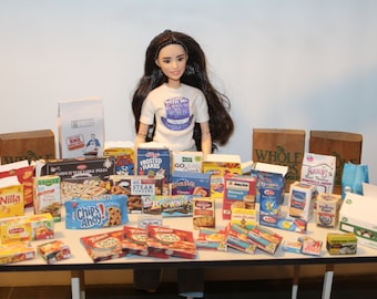 Fashion Doll/ Sized MEGA GROCERY LOT 1:6 th scale diorama prop Playscale Packaging Mini Food, Pantry Filler