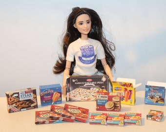 Fashion Doll/ Sized SMALL GROCERY lot 1:6 th scale diorama prop Playscale Packaging Mini Food, Pantry Filler
