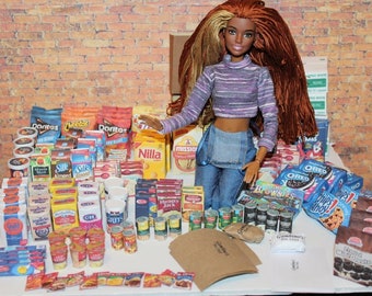 1/6 Scale Barbie Doll Grocery Store Lot 1:6 Fashion Doll Food