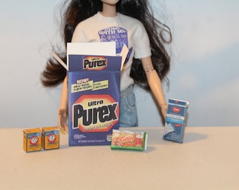Fashion Doll Sized LAUNDRY LOT  small Lot 1:6 th scale diorama prop Playscale Packaging Baby room, Diapers