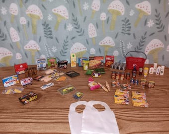 Fashion Doll Sized GROCERY LOT 1:6 th scale diorama prop Playscale Packaging Mini Food, Pantry Filler