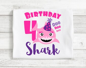 baby shark 1st birthday shirt girl