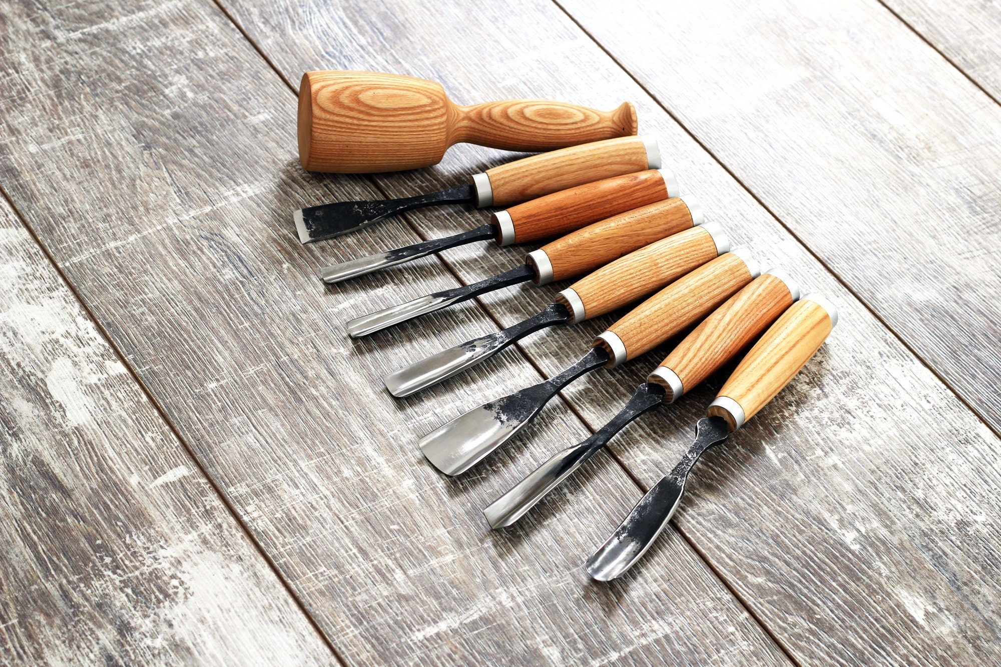 Wood Carving Set set 7 pc wood chisels Rounded Chisel Etsy