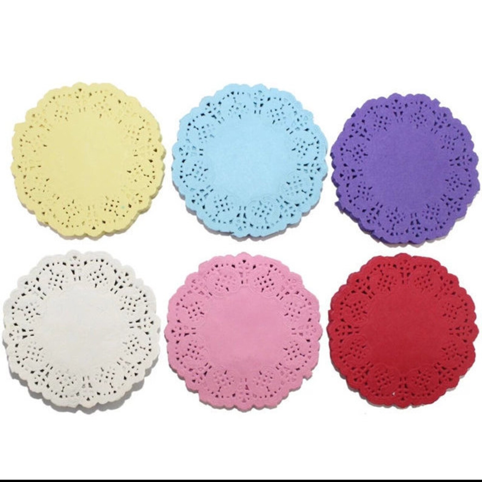 10 colored paper doilies 8 cm Etsy