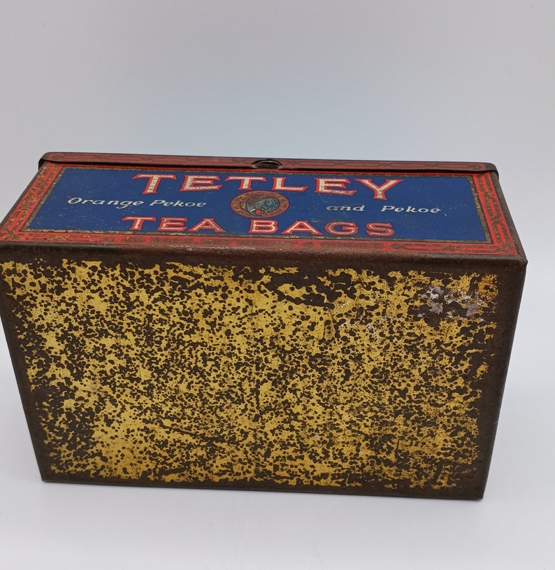 Vintage Tetley Tea Bag Tin 1930s Great Condition Etsy