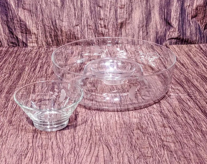 Princess House Heritage Chip and Dip Tray With Dip Bowl, Free Shipping