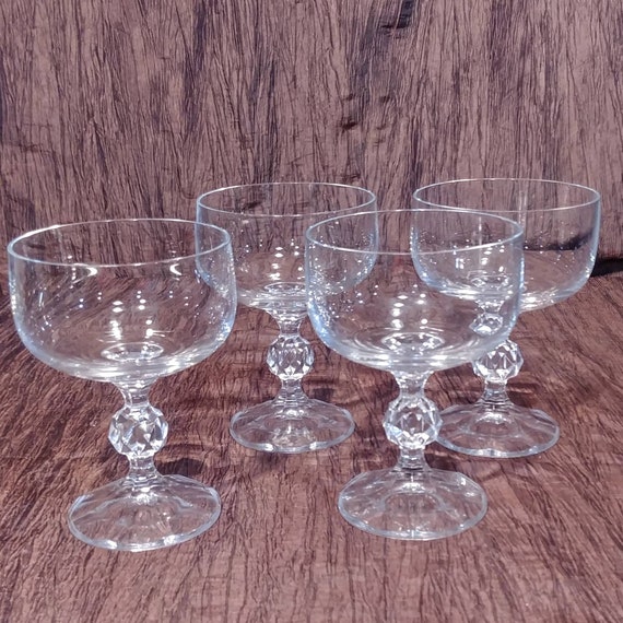 Crystal Sherbets/crystal Champagne Glasses/wedding Party Champagne Glasses- set of 8 