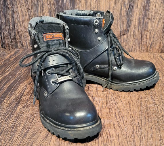 Harley Davidson Black Leather Boots, Women display picture 2