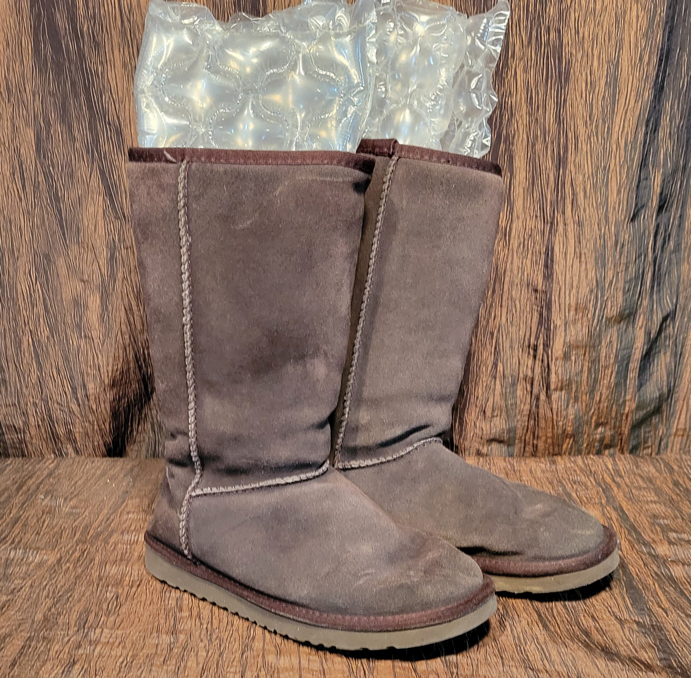 Chocolate ugg 2024 boots tall