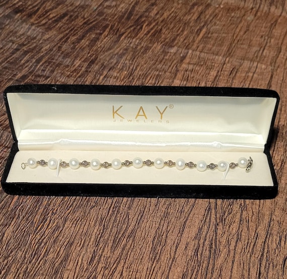 Genuine Pearl Bracelet by Kay Jewelers - Etsy display picture 1