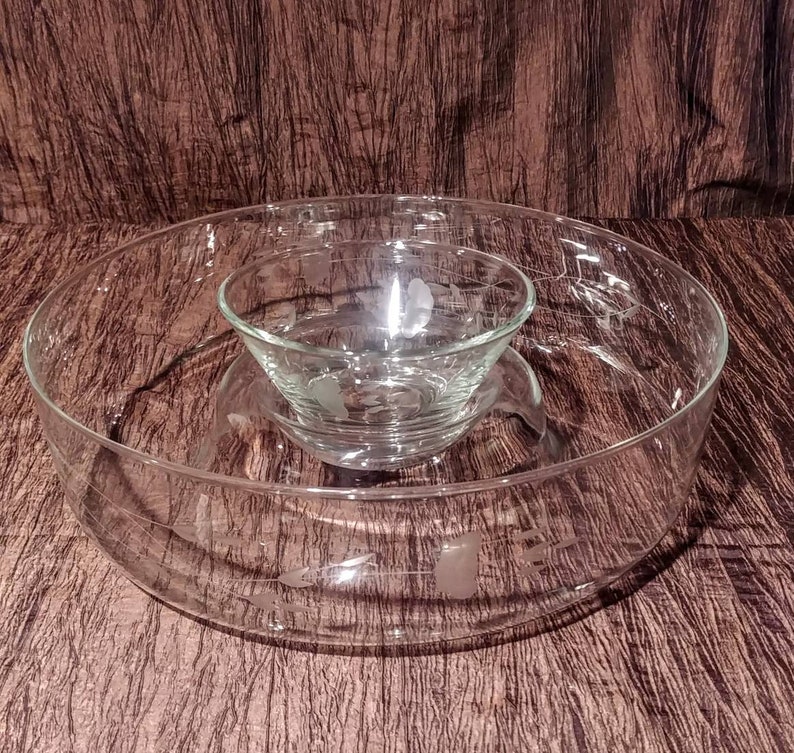 Princess House Heritage Chip and Dip tray with dip bowl free Etsy