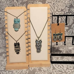 Set of 3 Necklaces and 1 Pierced Earrings Owl Collection SALE