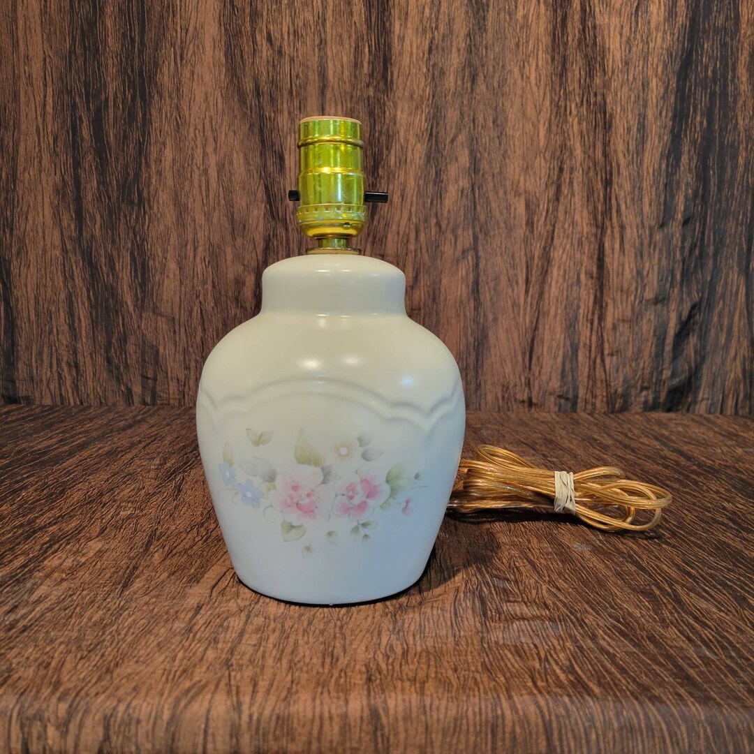 Pfaltzgraff Tea Rose Lamp 9 Tall Etsy