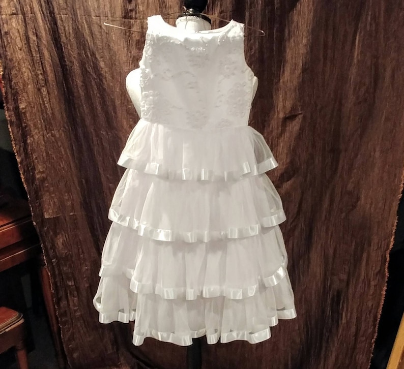 girls size 7 white dress
