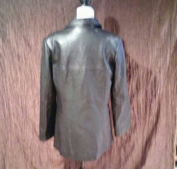 Vintage Wilson Leather Black leather jacket, size… - image 4