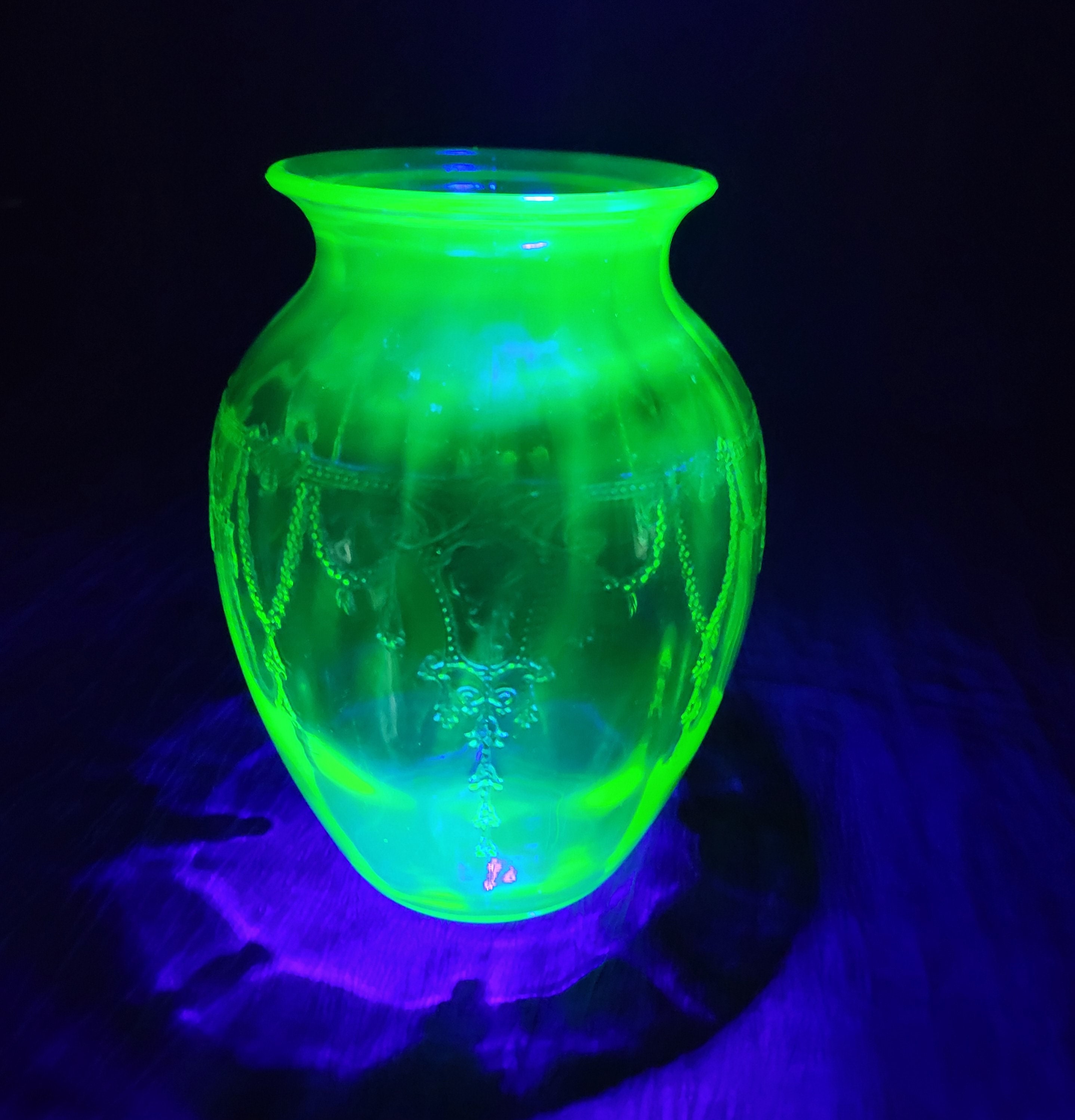Large Glass French Jar Vase - 14.25 Tall
