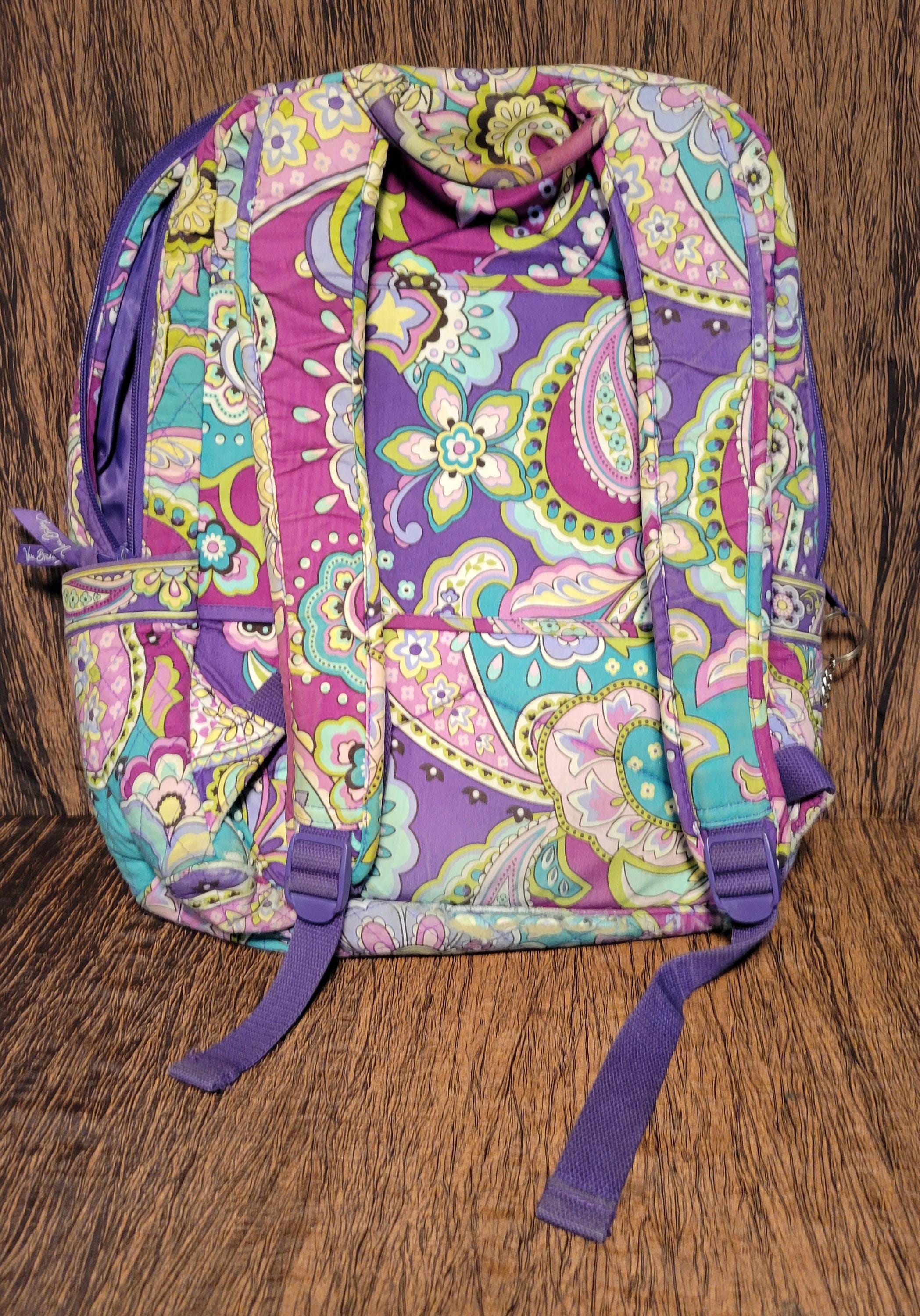 Vera Bradley Purple Backpack with Intricate Floral Design Vera Bradley Campus Backpack French Paisley by Vera Bradley  main image 4