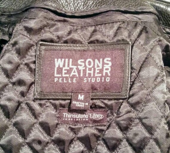 Vintage Wilson Leather Black leather jacket, size… - image 5