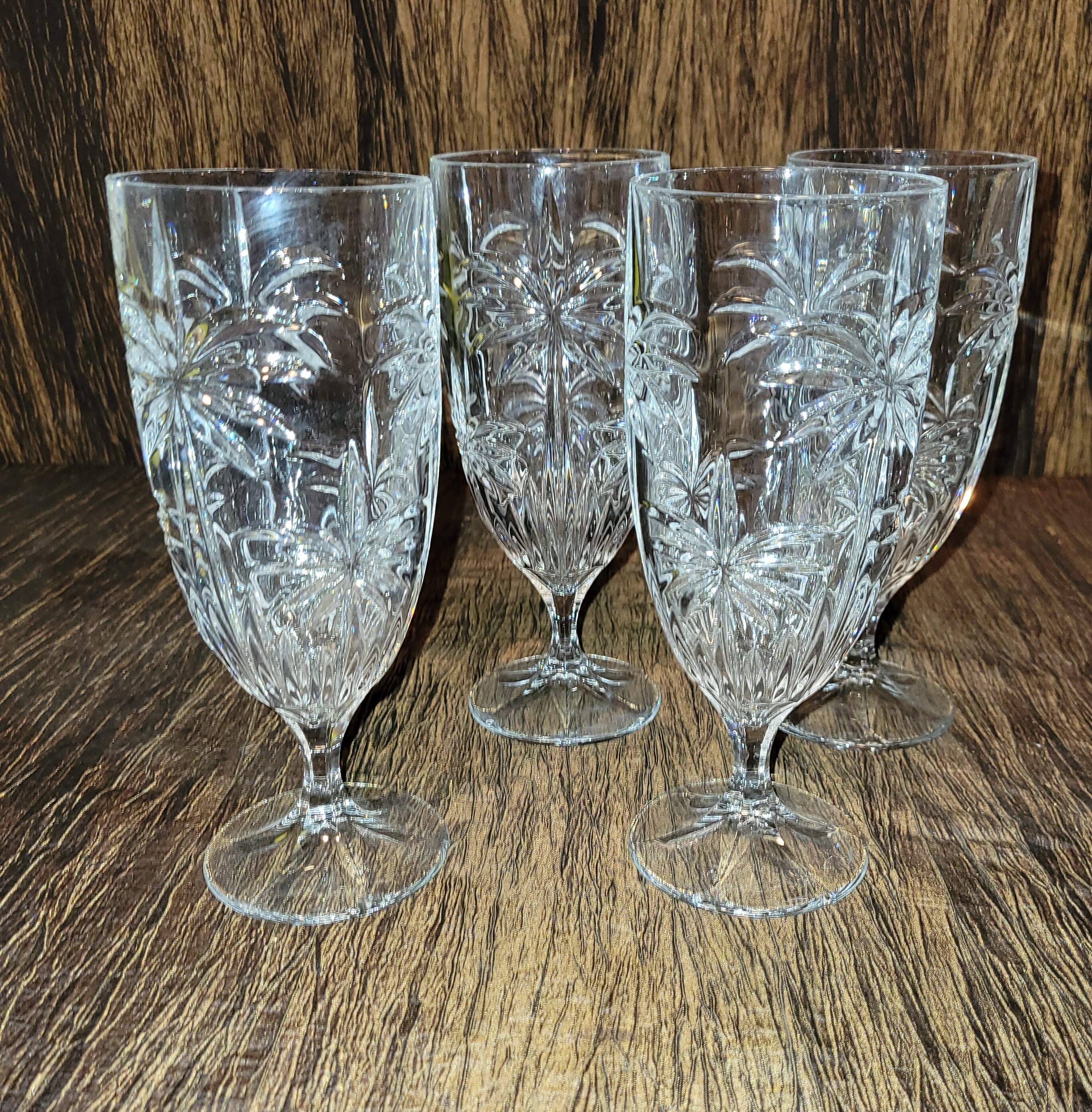 Found these gems for $5.49 at goodwill. Set of 4 palm tree Shannon crystal martini  glasses by Godinger. : r/ThriftStoreHauls